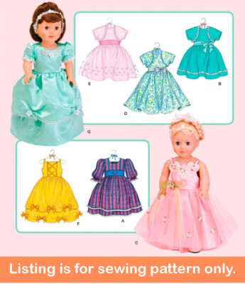 doll princess dress pattern ABC Knitting Patterns