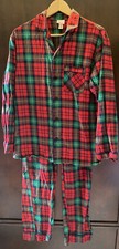 Wondershop Mens Flannel PJ Set Size Small EUC Green Red Plaid