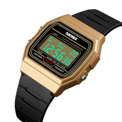 SKMEI Boys Square Watch Digital LED Wristwatch for Students LED Sport Watch