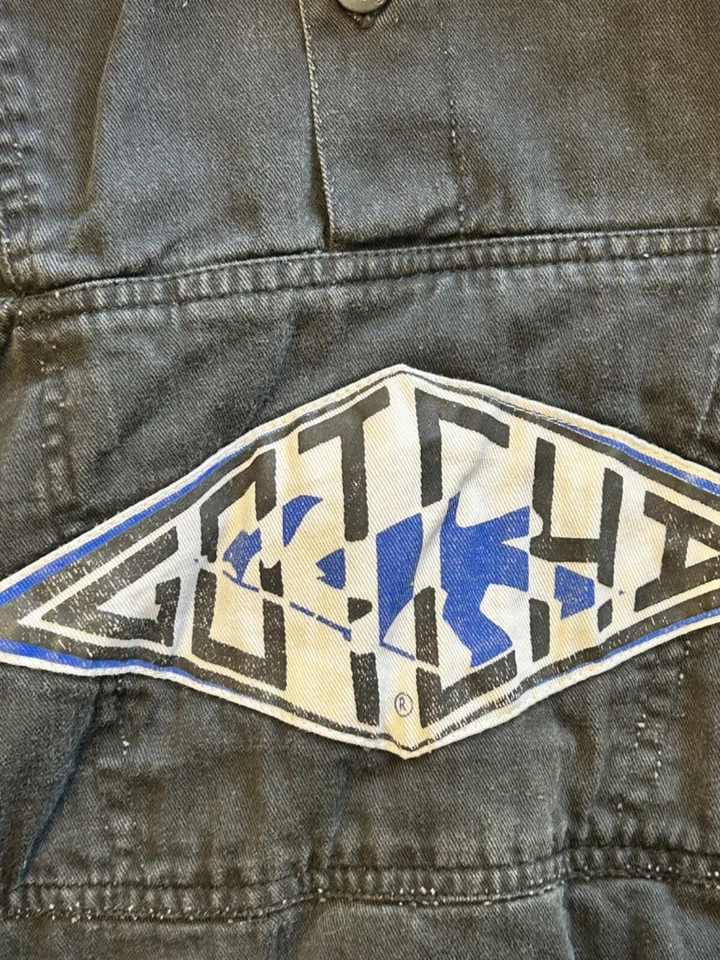 Gotcha vintage 80s 90s black pullover shark logo elastic waist button shirt XL - Image 2 of 4