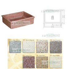 Lavandino lavello acquaio cucina in cemento e graniglia marmo 67 levigata pietra