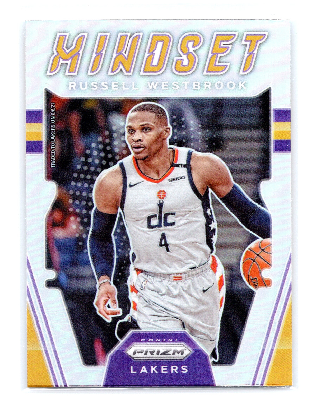 2021 Panini Prizm Basketball #2 Russell Westbrook Mindset Prizms Silver Lakers