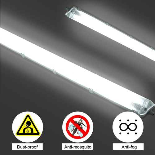Lampada LED per ambienti umidi lampada per vasca cantina officina IP65 incl. tubi lampada - Foto 44 di 66