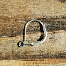 Silver Plated Brass Round Leverback Earwires Earring Hooks Findings 10 pcs