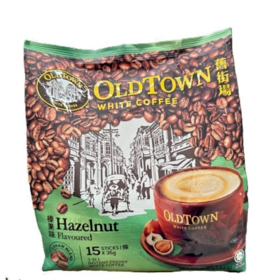 OLDTOWN 3 in 1 Instant Premix White Coffee Hazelnut Flavoured 15s X 35g -1 Pack