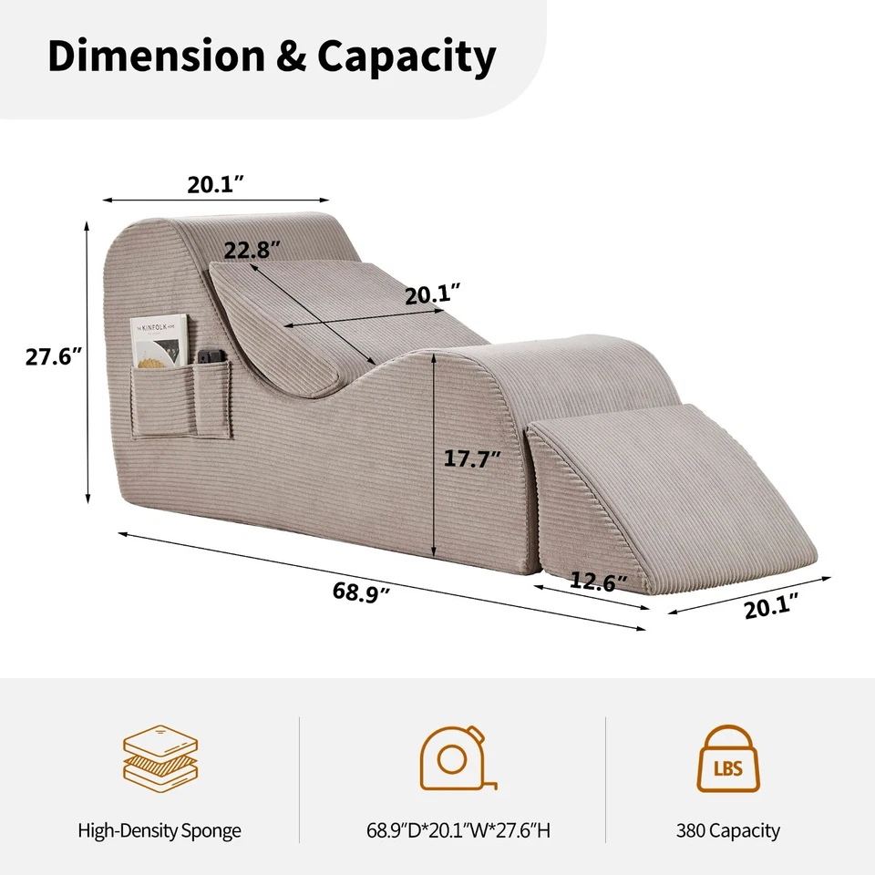 Sex Chair Yoga Sofa Yoga Recliner Chaise Lounge Couple-Sex Couch Sex Assist Sofa - Image 3 of 4