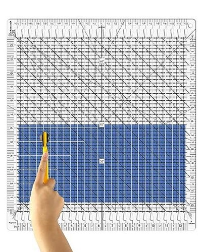 Quilting Ruler- 12.5 * 12.5" Slotted Rulers for Quilting and Assorted Colors - Picture 1 of 18