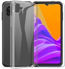 For SAMSUNG GALAXY XCOVER 6 PRO TEMPERED GLASS SCREEN PROTECTOR + CLEAR TPU CASE