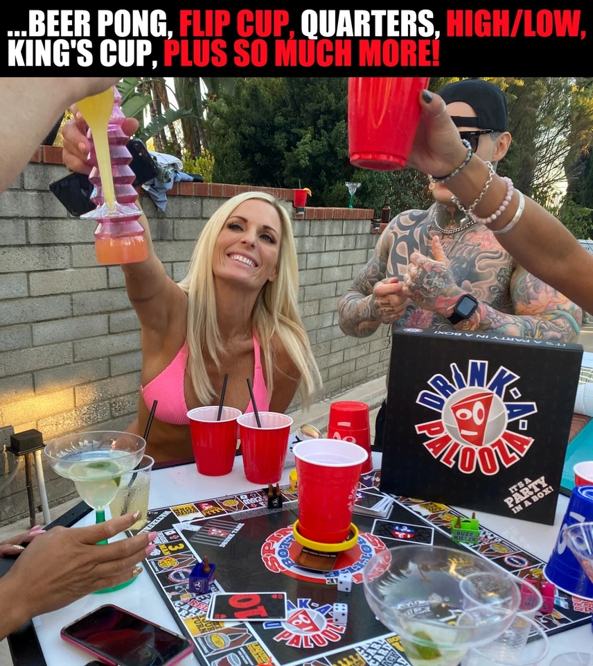 DRINK-A-PALOOZA Juegos de Mesa: Fiesta Juegos de Beber para Adultos Juego Noche Fiesta Foto 3 de 4