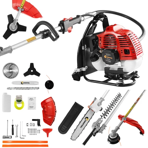 Motorsense Rasentrimmer Benzin 52CC Sense Freischneider 3.4PS viel Zubehör Set