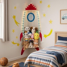 PUTSKA Corner Stuffed Animal Storage Organizer - Stuffed Animal Holder, Stuff...