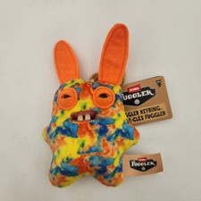 Zuru Fuggler Keyring Funny Ugly Monster Tie Dye Orange Blue Yellow Plush NWT