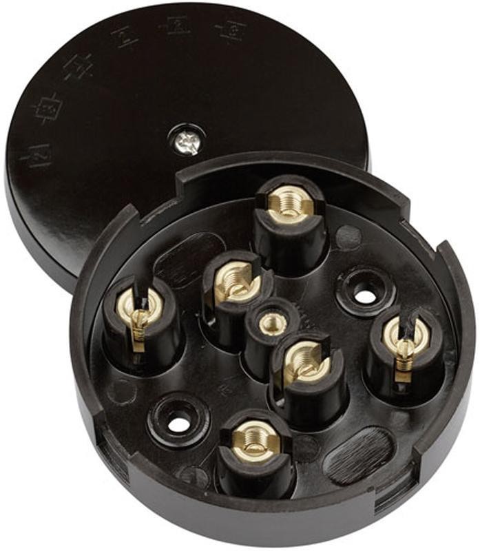 CLICK - Heavy Duty Junction Box, 20A, 6x Terminals, Brown
