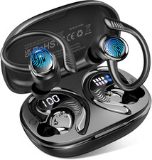 Hupoaf Wireless Earbuds Sport, NEW Bluetooth 5.4 Headphones with Earhooks, 50H S