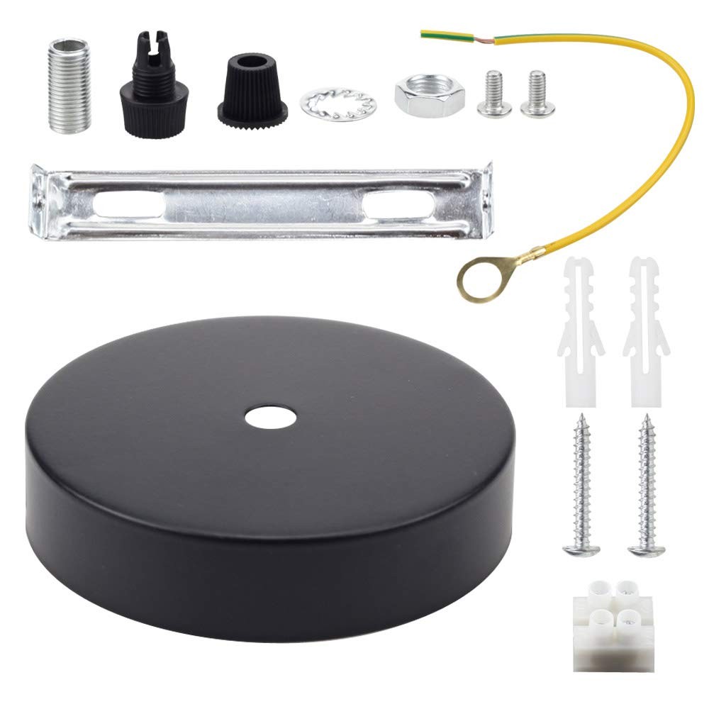 Pince serre-câble flex et rosace de plafond 100mm pour sécuriser l'ajustement de lustre