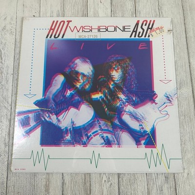 Wishbone Ash   Hot Live LP Record 1982 MCA Rock 33 RPM