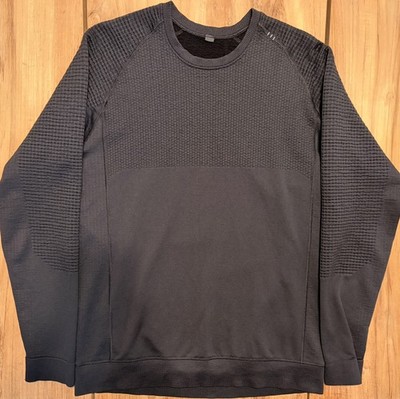Lululemon Men s Engineered Warmth Black Long-Sleeve Crew Sweater Size L