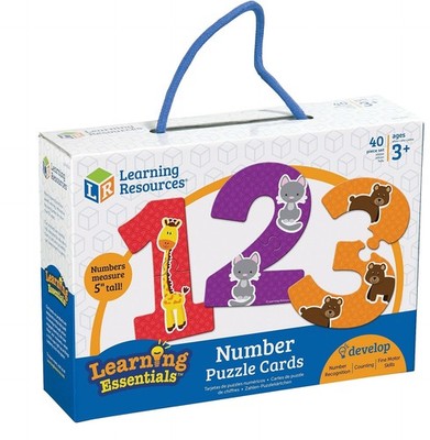 Learning Resources Number Puzzle Cards, Early 40 pieces, Multi-color 