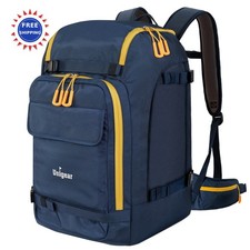 Ski Boot Bag 70L Travel Backpack for Helmet Goggles Gloves Skis Snowboard Blue