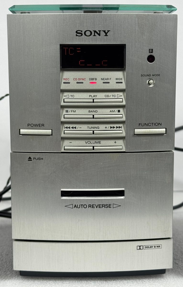 Sony CMT-ED1 Micro Hi-Fi Stereo System w/ Speakers Cassette Radio 