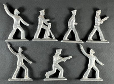 Vintage Soviet Army tin soldiers 7 pcs, toys USSR
