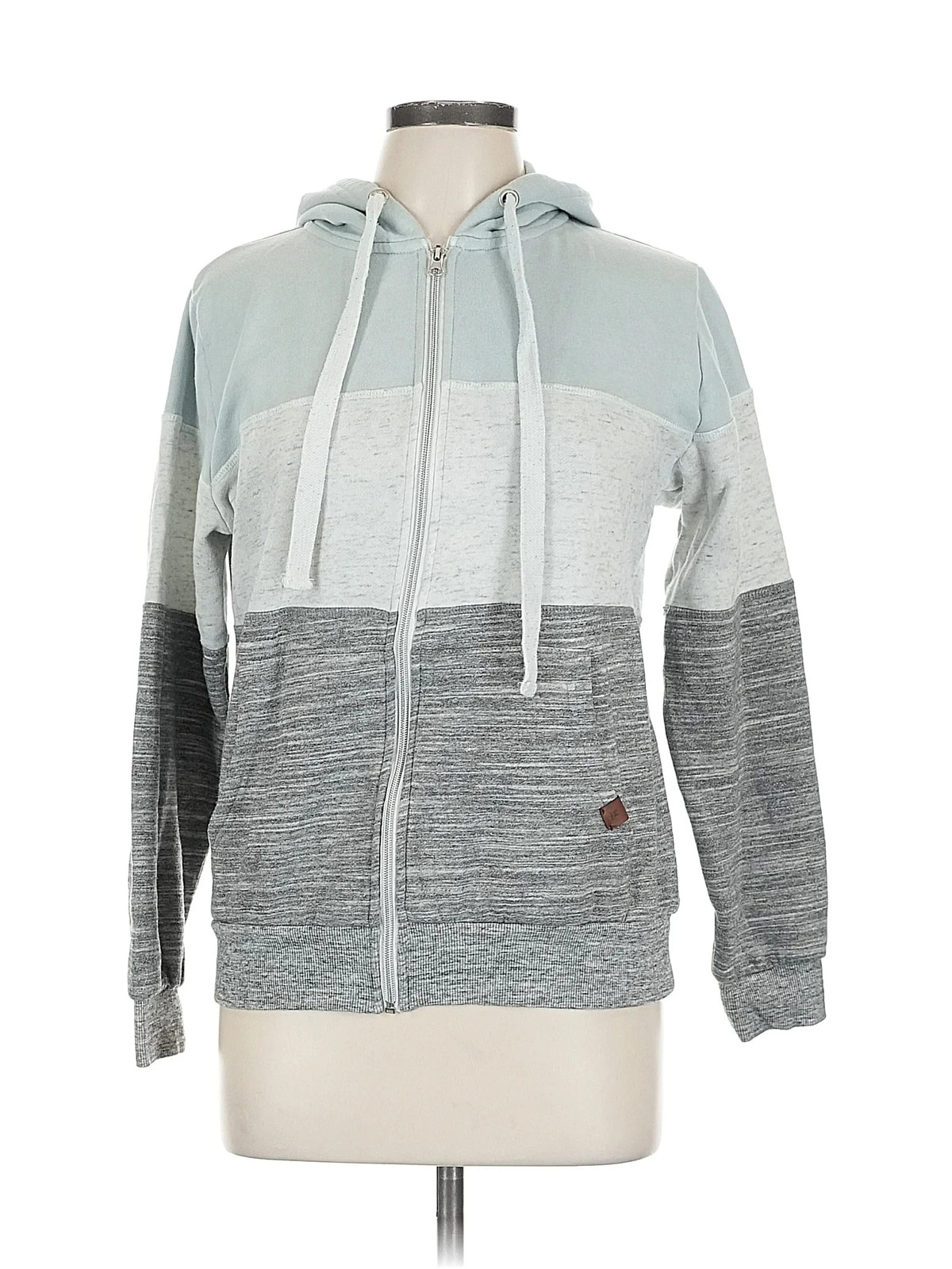 Doublju Women Gray Zip Up Hoodie L - image 1