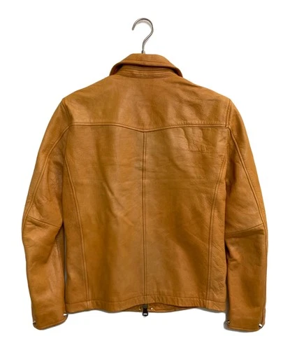 JACKROSE Studded Leather Riders Jacket Men's Size 3 Brown image 2