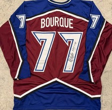 RAY BOURQUE COLORADO AVALANCHE Autographed INSCRIB CUP 2001 Style Jersey JSA