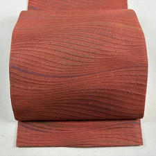 Nagoya Silk Obi Pink Beige Pine Needle Pattern 358cm Used Good Condition