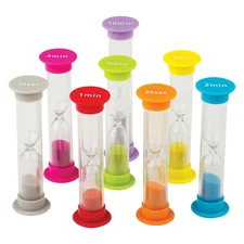 TEACHER CREATED RESOURCES Small Sand Timers Combo 8 Pk 20697