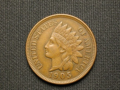 🔥COPPER COIN! XF 1905 INDIAN HEAD CENT PENNY FULL LIBERTY & DIAMOND 🔥 LOT 101!