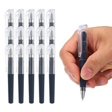 0.5mm Mini Gel Pens, 15Pcs Pocket Pen Black Ink 4.1 Inch Short Small Compact ...