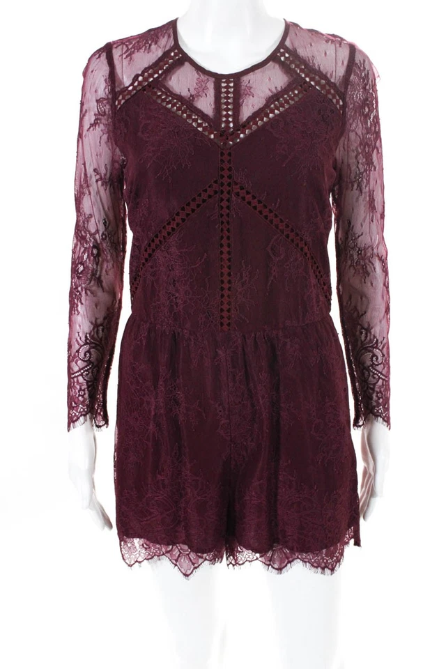 Женский кружевной комбинезон Greylin Anthropologie Bordeaux фиолетовый размер средний 10489343