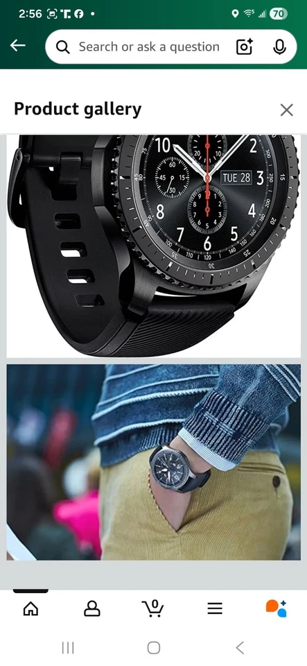 Samsung Gear S3 SM-R760NDAAROM SmartWatch Frontier Gray / Black European Version - Image 2 of 4