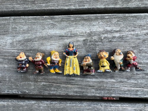Snow White & the Seven Dwarfs Lead material Figures 30s-40s Antique