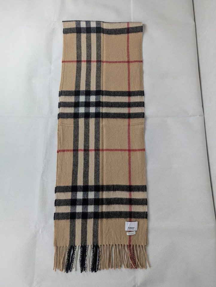Bufanda Burberry Cashmere Check beige | unisex | genuina | icónica a cuadros Foto 4 de 4