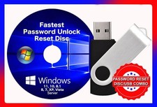 2026 Windows Password Reset USB  Disc Combo Win 11, 10, 8.1, 8, 7, XP, Vista
