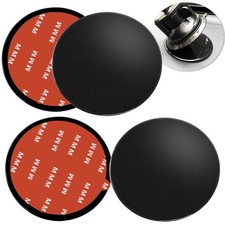 4 Pack 95mm Black Adhesive Dashboard Pad Mounting Disk Mounting Disk for Suction