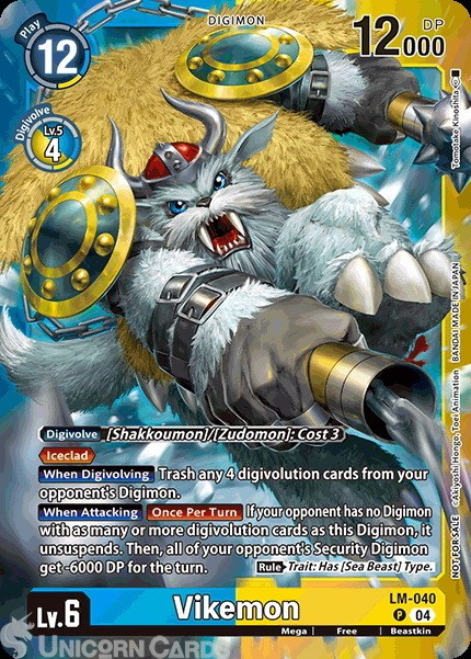 LM-040 Vikemon : Promo Digimon Card : BT21: Booster World Convergence BT21: Limi
