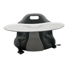 Upseat Ergonomic Baby Floor Seat Trainer Positioner with Tray Gray and White