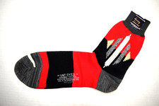 Vintge Argyle Socks 50s Red Art Deco Silver Knit Industrial Sliced DiamondArgyle
