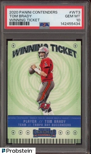 2020 Panini Contenders Winning Ticket #WT3 Tom Brady PSA 10 GEM MINT