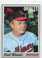 1970 Topps #148 Earl Weaver - Baltimore Orioles NR-MINT