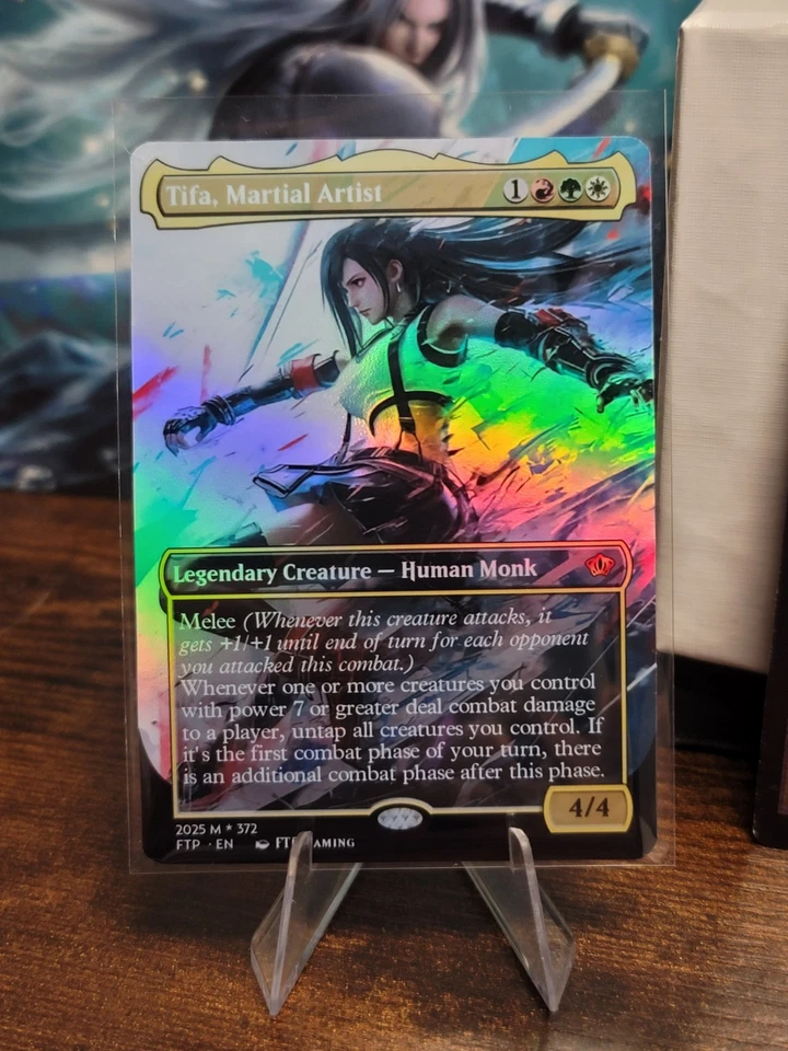 DIY Tifa, Martial Artist Foil Borderless Play Test Card Mtg Final Fantasy - Image 2 of 3