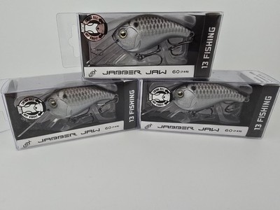 3x 13 Fishing Discontinued Jabber Jaw 60 Lot in Black Back Shad, JJC60-79-81