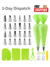 .35PCS Piping Bags and Tips Set 24 Icing Tips Cake Decorating Kit