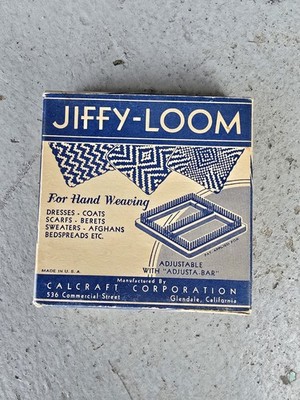 Vintage Jiffy Loom For Hand Weaving Calcraft Company Adjustable Made In U.S.A.