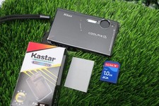 Black Nikon COOLPIX S7c 7.1MP Point  Shoot w/ Battery  Charger Memory card