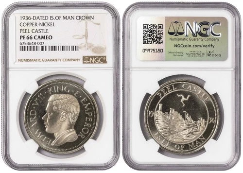 i-650628 Isle of Man 1 Crown 1984. NGC PF 66 CAMEO
