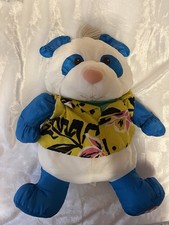 Fisher Price The Wild Puffalumps Panda Bear With Shirt 1987 Vintage Plush Toy L5